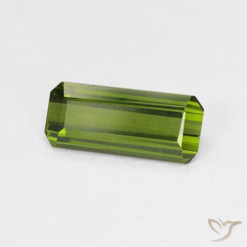 Turmalina Verde médio Natural 1.08ct, Corte Octógono / Esmeralda, VVS