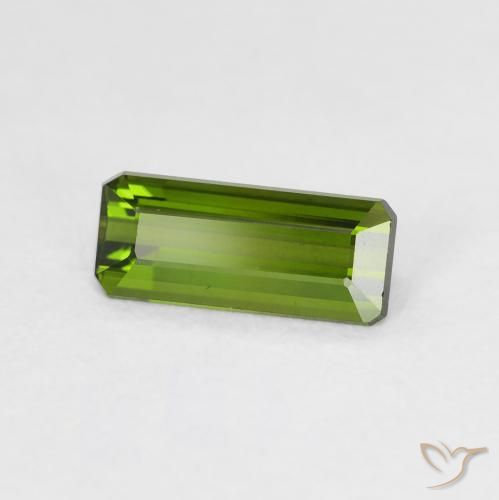 Turmalina verde escuro Natural 0.95ct, Corte Octógono / Esmeralda, VVS