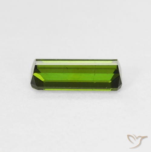 Turmalina verde escuro Natural 0.95ct, Corte Octógono / Esmeralda, VVS