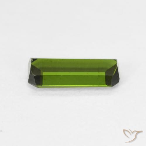 Turmalina verde escuro Natural 0.77ct, Corte Octógono / Esmeralda, VVS