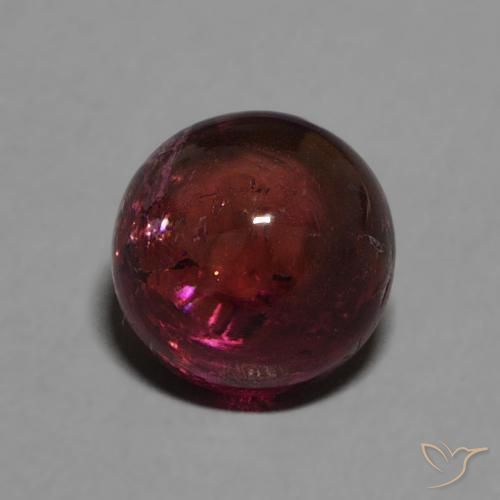 1.52ct Natural Vermelho escuro Turmalina, Redondo, Transparente