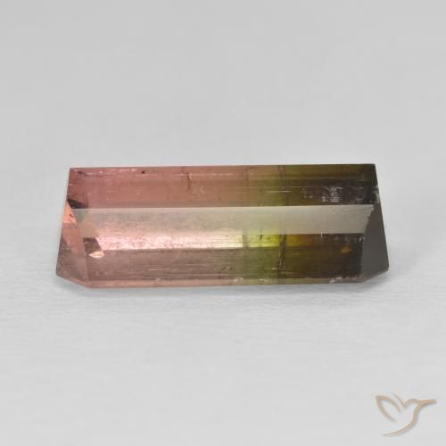 Turmalina bicolor Natural 7.99ct, Corte Octógono / Esmeralda, SI