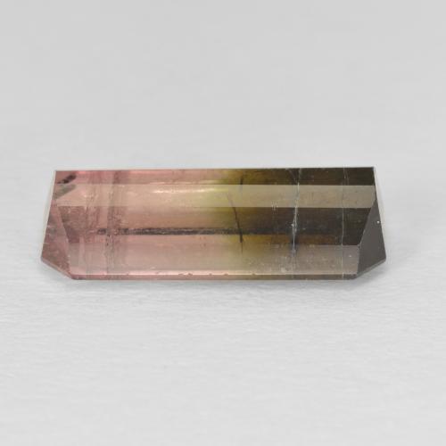 Turmalina bicolor Natural 5.84ct, Corte Octógono / Esmeralda, SI
