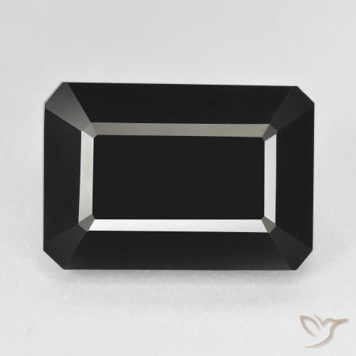 16.31ct Natural Schorl Turmalina, Corte Esmeralda, Opaco