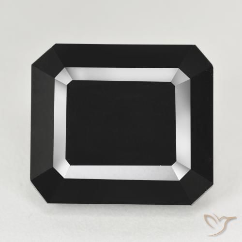 26.25ct Natural Schorl Turmalina, Corte Esmeralda, Opaco
