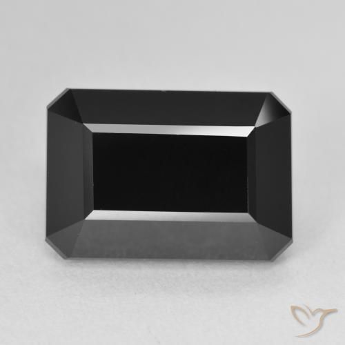 9.07ct Natural Schorl Turmalina, Corte Esmeralda, Opaco