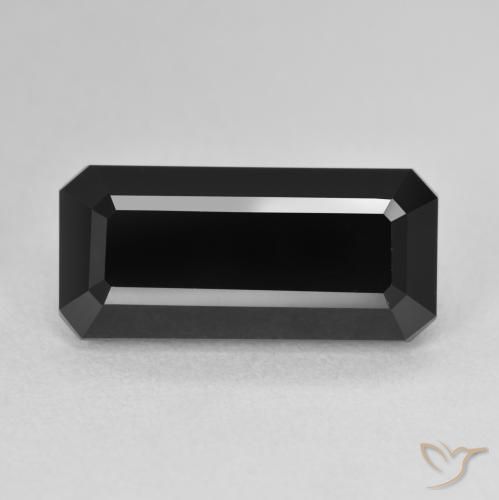 7.00ct Natural Schorl Turmalina, Corte Esmeralda, Opaco