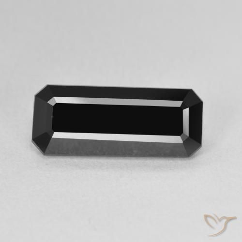 3.58ct Natural Schorl Turmalina, Corte Esmeralda, Opaco