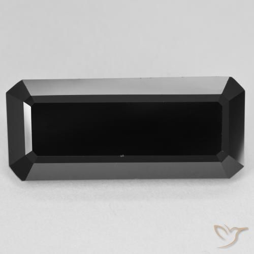 17.27ct Natural Schorl Turmalina, Corte Esmeralda, Opaco