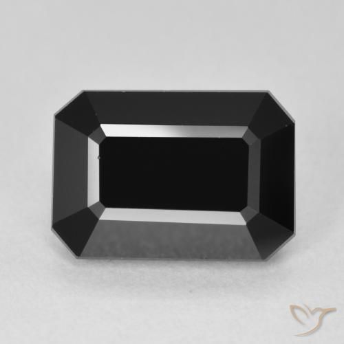 6.09ct Natural Schorl Turmalina, Corte Esmeralda, Opaco