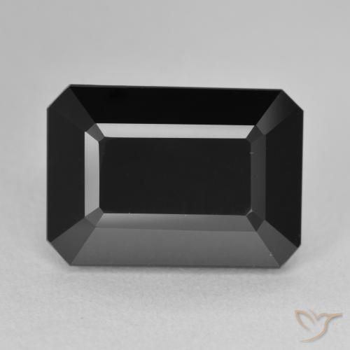 11.01ct Natural Schorl Turmalina, Corte Esmeralda, Opaco