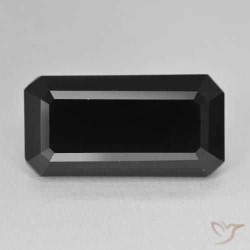 13.27ct Natural Schorl Turmalina, Corte Esmeralda, Opaco