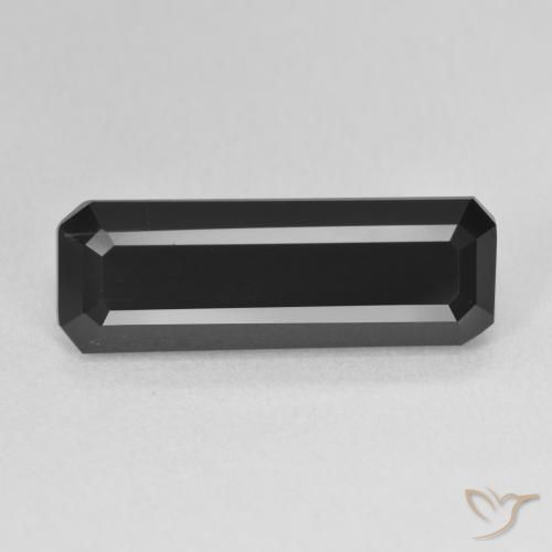 7.20ct Natural Schorl Turmalina, Corte Esmeralda, Opaco
