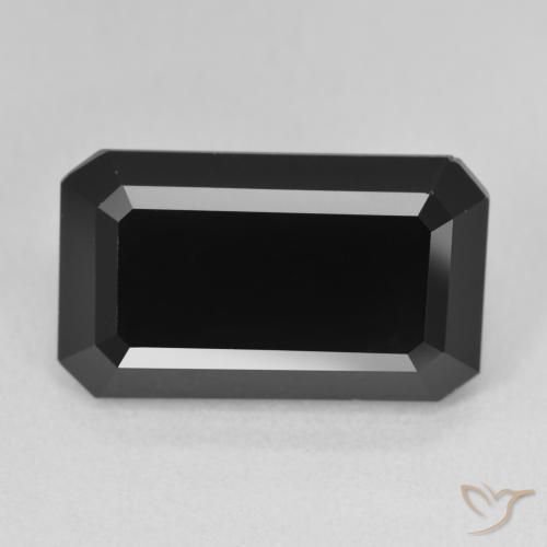 11.61ct Natural Schorl Turmalina, Corte Esmeralda, Opaco
