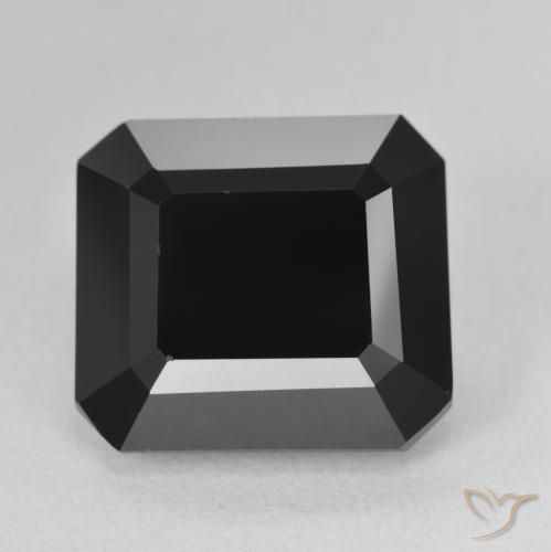 10.24ct Natural Schorl Turmalina, Corte Esmeralda, Opaco