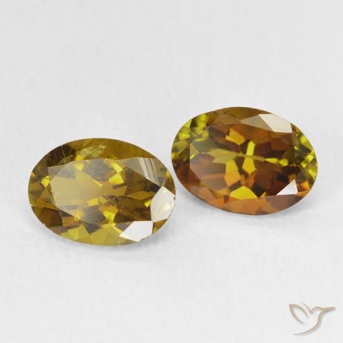 Pedras preciosas de Turmalina ouro médio natural de 2.08 ct, oval, VS