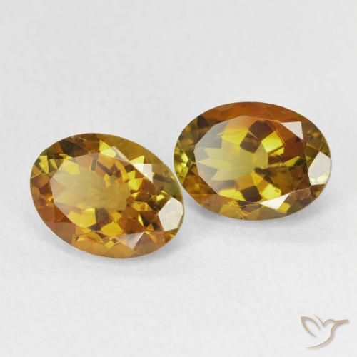 Pedras preciosas de Turmalina ouro médio natural de 2.77 ct, oval, VS