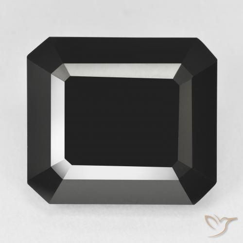 22.86ct Natural Schorl Turmalina, Corte Esmeralda, Opaco
