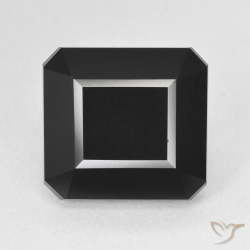8.84ct Natural Schorl Turmalina, Corte Esmeralda, Opaco
