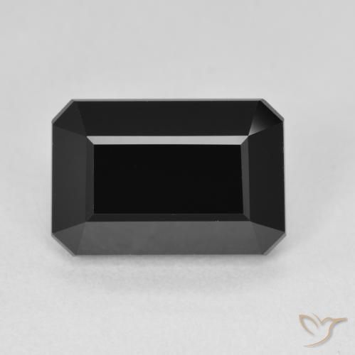 6.16ct Natural Schorl Turmalina, Corte Esmeralda, Opaco