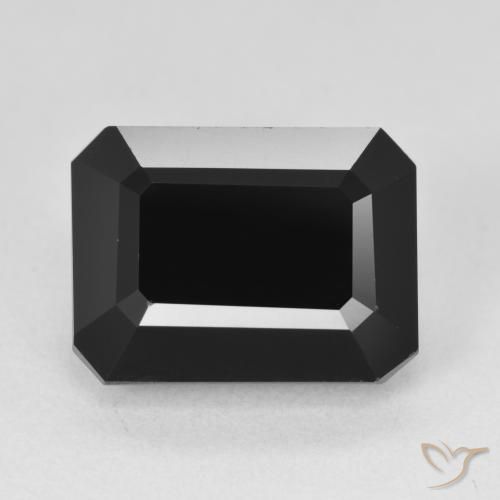 8.39ct Natural Schorl Turmalina, Corte Esmeralda, Opaco