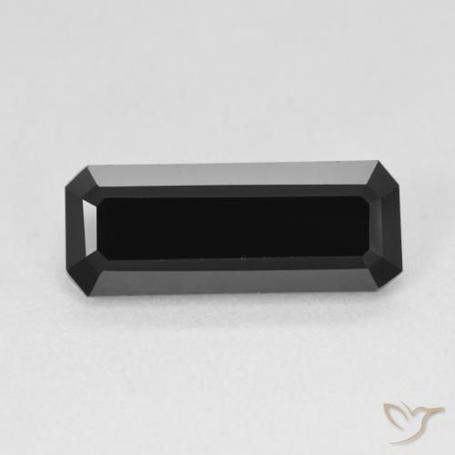 4.34ct Natural Schorl Turmalina, Corte Esmeralda, Opaco