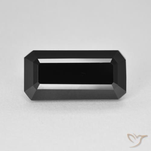 5.15ct Natural Schorl Turmalina, Corte Esmeralda, Opaco