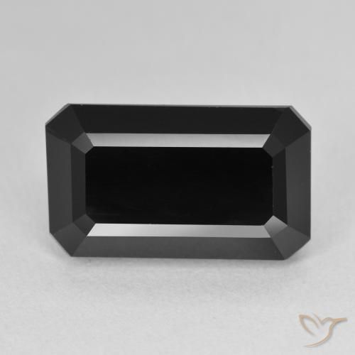 11.38ct Natural Schorl Turmalina, Corte Esmeralda, Opaco