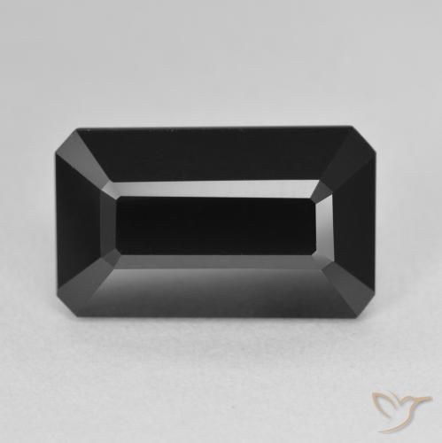 9.26ct Natural Schorl Turmalina, Corte Esmeralda, Opaco