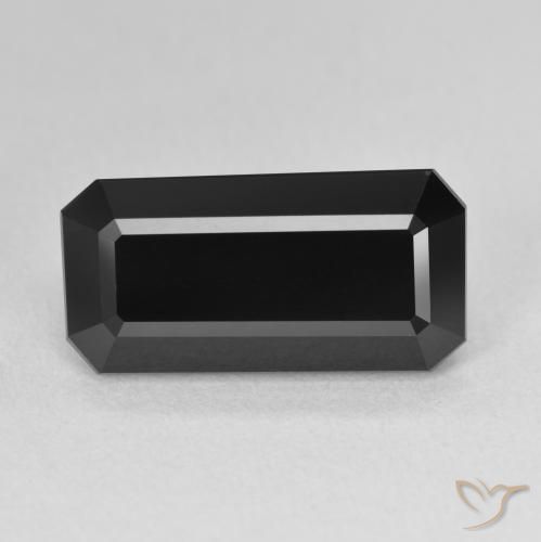 7.43ct Natural Schorl Turmalina, Corte Esmeralda, Opaco
