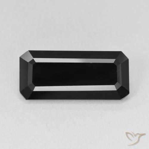 5.60ct Natural Schorl Turmalina, Corte Esmeralda, Opaco