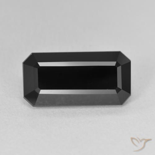 5.29ct Natural Schorl Turmalina, Corte Esmeralda, Opaco