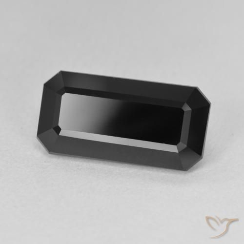 Turmalina Schorl Natural 5.29ct, Corte Octógono / Esmeralda, Opaco