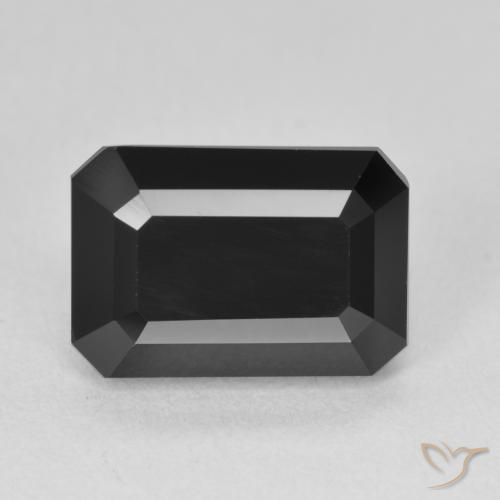 6.22ct Natural Schorl Turmalina, Corte Esmeralda, Opaco