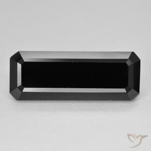 11.56ct Natural Schorl Turmalina, Corte Esmeralda, Opaco