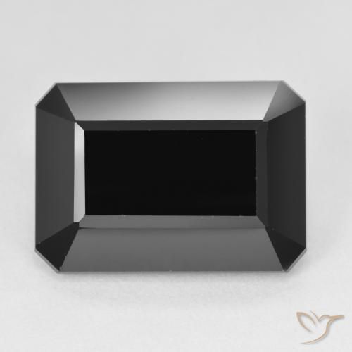 Turmalina preta solta de 13,86 ct, corte octógono de 17,3 x 12,3 mm de Moçambique, Photo A