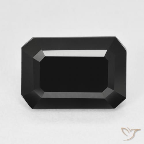 5.97ct Natural Schorl Turmalina, Corte Esmeralda, Opaco