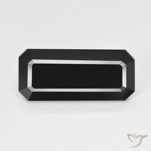 5.86ct Natural Schorl Turmalina, Corte Esmeralda, Opaco