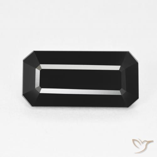 4.16ct Natural Schorl Turmalina, Corte Esmeralda, Opaco