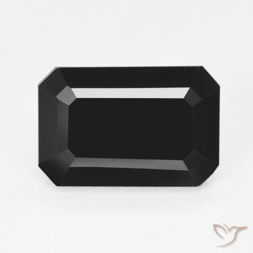 6.37ct Natural Schorl Turmalina, Corte Esmeralda, Opaco