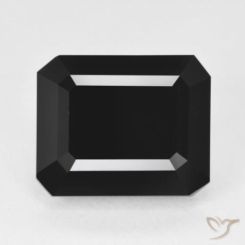 11.71ct Natural Schorl Turmalina, Corte Esmeralda, Opaco