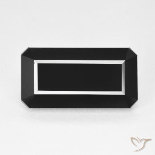 10.66ct Natural Schorl Turmalina, Corte Esmeralda, Opaco