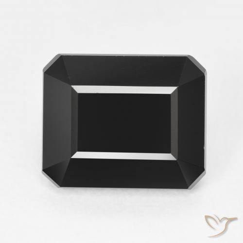7.04ct Natural Schorl Turmalina, Corte Esmeralda, Opaco