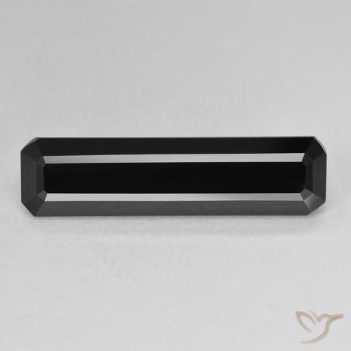 6.90ct Natural Schorl Turmalina, Corte Esmeralda, Opaco