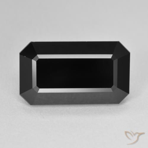 10.23ct Natural Schorl Turmalina, Corte Esmeralda, Opaco