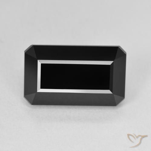 6.70ct Natural Schorl Turmalina, Corte Esmeralda, Opaco