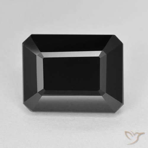 11.28ct Natural Schorl Turmalina, Corte Esmeralda, Opaco