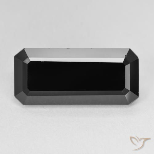 10.29ct Natural Schorl Turmalina, Corte Esmeralda, Opaco