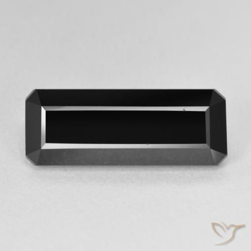6.18ct Natural Schorl Turmalina, Corte Esmeralda, Opaco