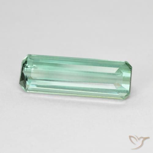 Turmalina Verde Menta Claro Natural 4.12ct, Corte Octógono / Esmeralda, VVS-VS